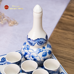 Bộ Nậm Rượu Hoa Phù Dung