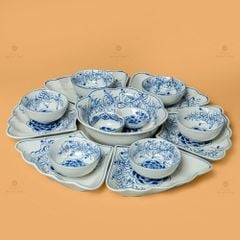 Bộ Bát Đĩa Hoa Mặt Trời Mẫu Đơn
