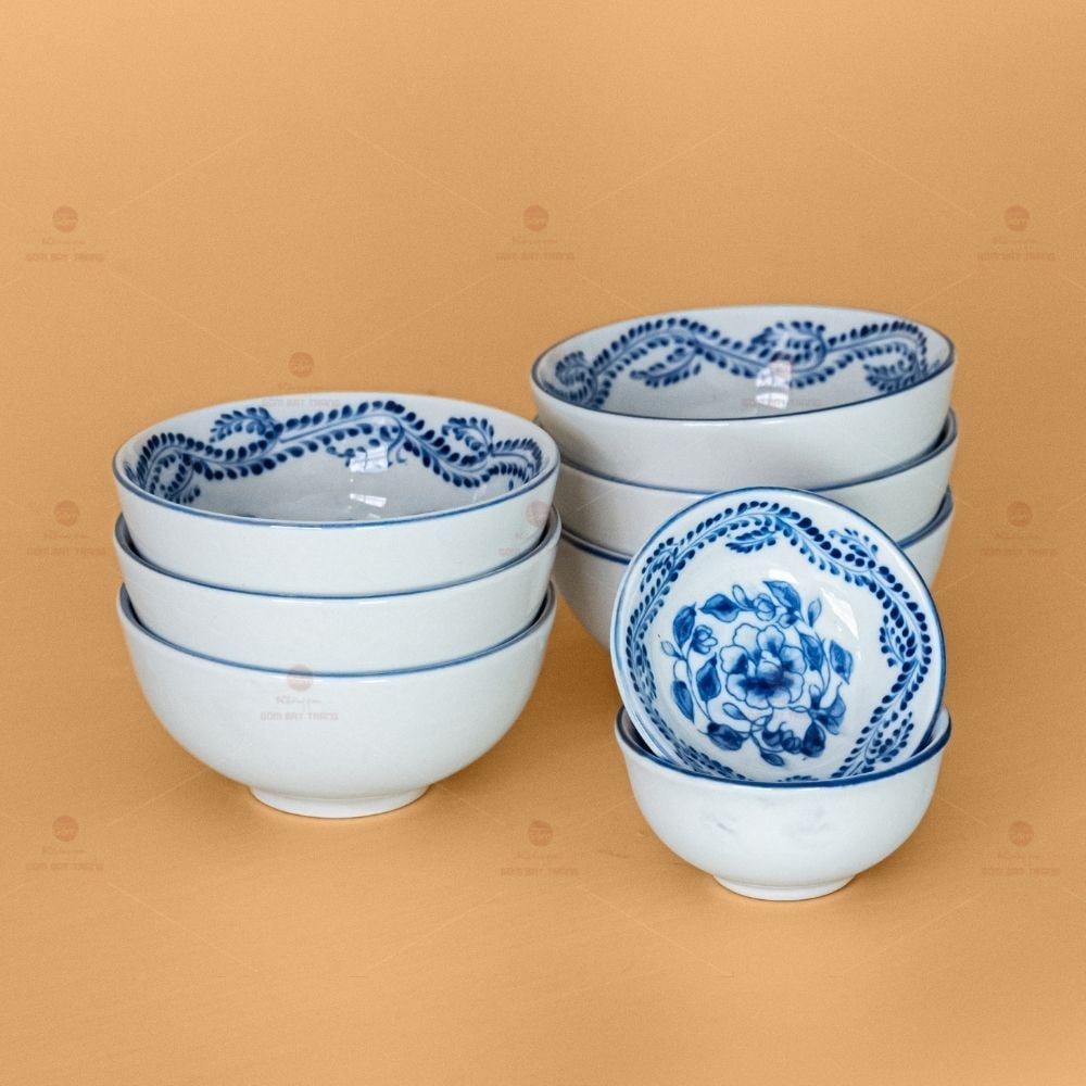 Bộ Bát Đĩa Hoa Mặt Trời Phù Dung