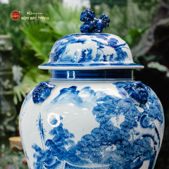 Chóe Ngâm Rượu Men Xanh Trắng 35L