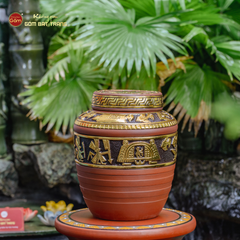 Chum Ngâm Rượu Trống Đồng Dát Vàng