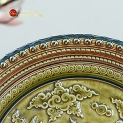 Đĩa Trưng Bày Đắp Nổi Phượng Hoàng Tung Cánh