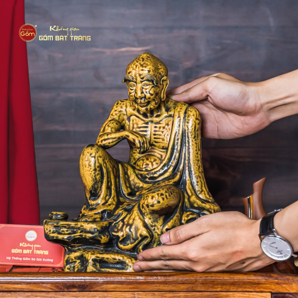 Bộ Tượng Thập Bát La Hán Men Vàng Cổ