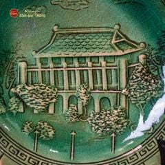 Đĩa Cảnh Trưng Bày Khắc Nổi
