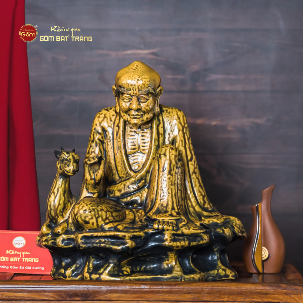 Bộ Tượng Thập Bát La Hán Men Vàng Cổ