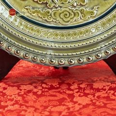 Đĩa Trưng Bày Đắp Nổi Long Vân Quy Phụng