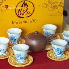 Bộ Ấm Chén An Thổ Túc Trăng Tròn (Chén sứ)