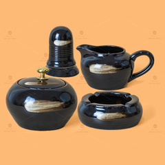 Bộ Ấm Trà Đà Điểu Xước Men Hỏa Biến