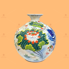 Quả Hút Lộc Men Trắng Cá Chép Hoa Sen
