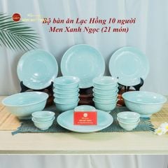 Bộ Bàn Ăn 10 Người (21 Món) Men Ngọc Vân Hoa Cúc