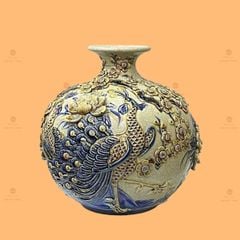 Quả Hút Lộc Men Rạn Công Đào Đắp Nổi