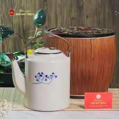 Ấm Tích Bát Tràng Vẽ Hoa Sen