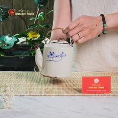 Ấm Tích Bát Tràng Vẽ Hoa Sen