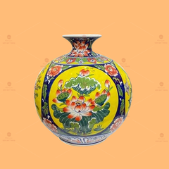 Quả Hút Lộc Men Vàng Vẽ Tứ Cảnh