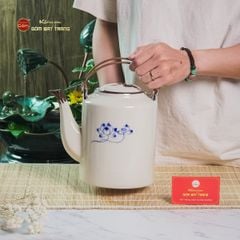Ấm Tích Bát Tràng Vẽ Hoa Sen