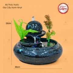 Bộ Thác Nước Phong Thủy Địa Cầu Xanh