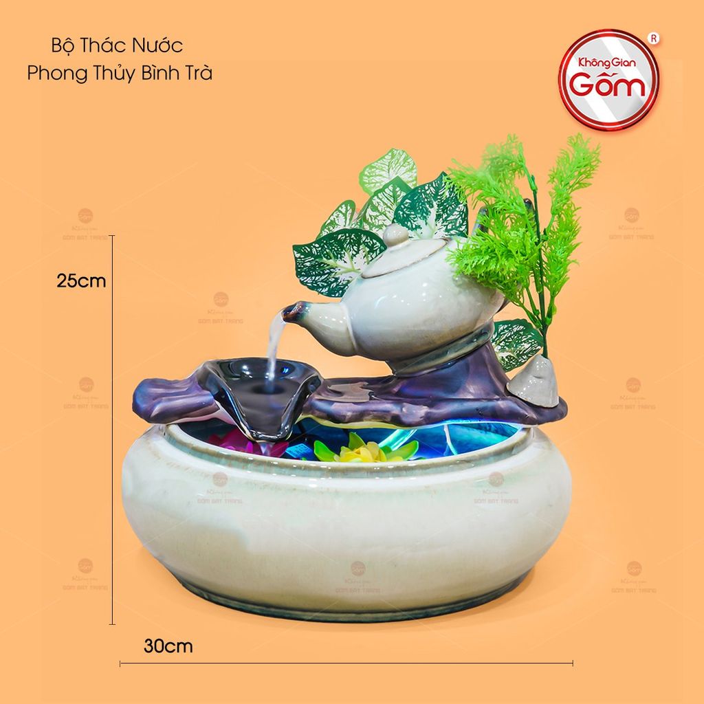 Bộ Thác Nước Phong Thủy Bình Trà