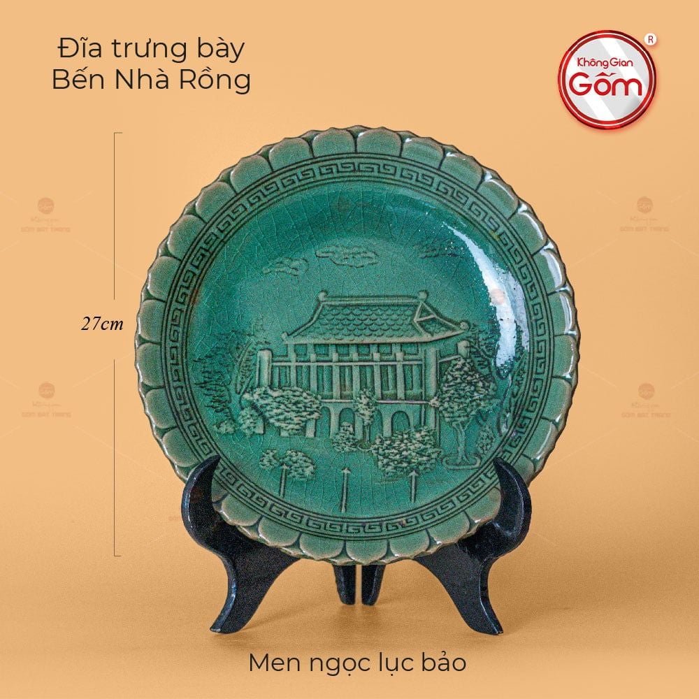 Đĩa Cảnh Trưng Bày Khắc Nổi