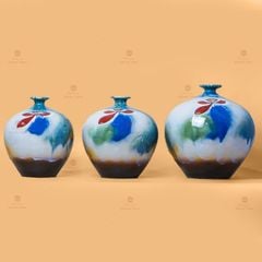 Quả Hút Lộc Men Chảy Họa Tiết Búp Sen