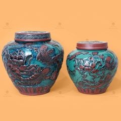 Chum Xanh Họa Tiết Hoa Sen