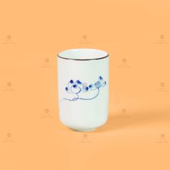 Cốc Uống Trà Dáng Trụ Họa Tiết Hoa Sen