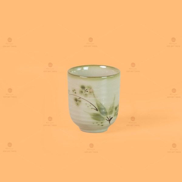 Cốc Uống Trà Dáng Thon Họa Tiết Chuồn Trúc