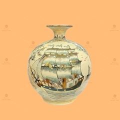 Quả Hút Lộc Men Cổ Thuận Buồm Xuôi Gió Vẽ Vàng