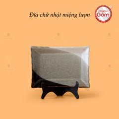 Đĩa Chữ Nhật Miệng Lượn Ba Màu