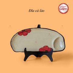 Đĩa Cá Lào Hoa Sứ Đỏ