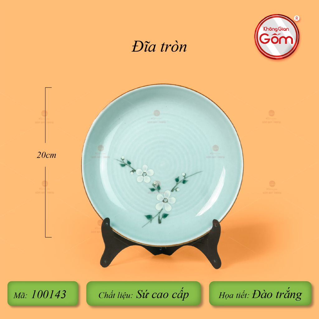 Bộ Bàn Ăn 10 Người (23 món) Men Ngọc Hoa Đào Trắng