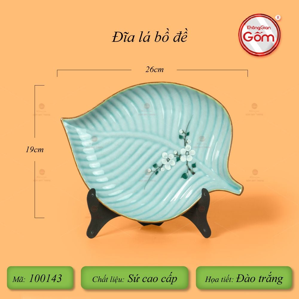 Bộ Bát Đĩa Bát Tràng Men Ngọc Hoa Đào Trắng