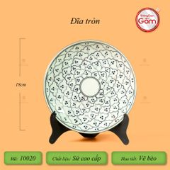 Bộ Bàn Ăn 6 Người (12 món) Men Xanh Ngọc Vẽ Bèo