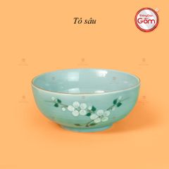 Bộ Bàn Ăn 6 Người (12 món) Men Ngọc Hoa Đào Trắng