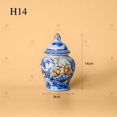 Chóe Thờ Men Rạn Nổi Họa Tiết Hoa Sen