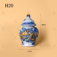 Chóe Thờ Men Rạn Nổi Họa Tiết Rồng