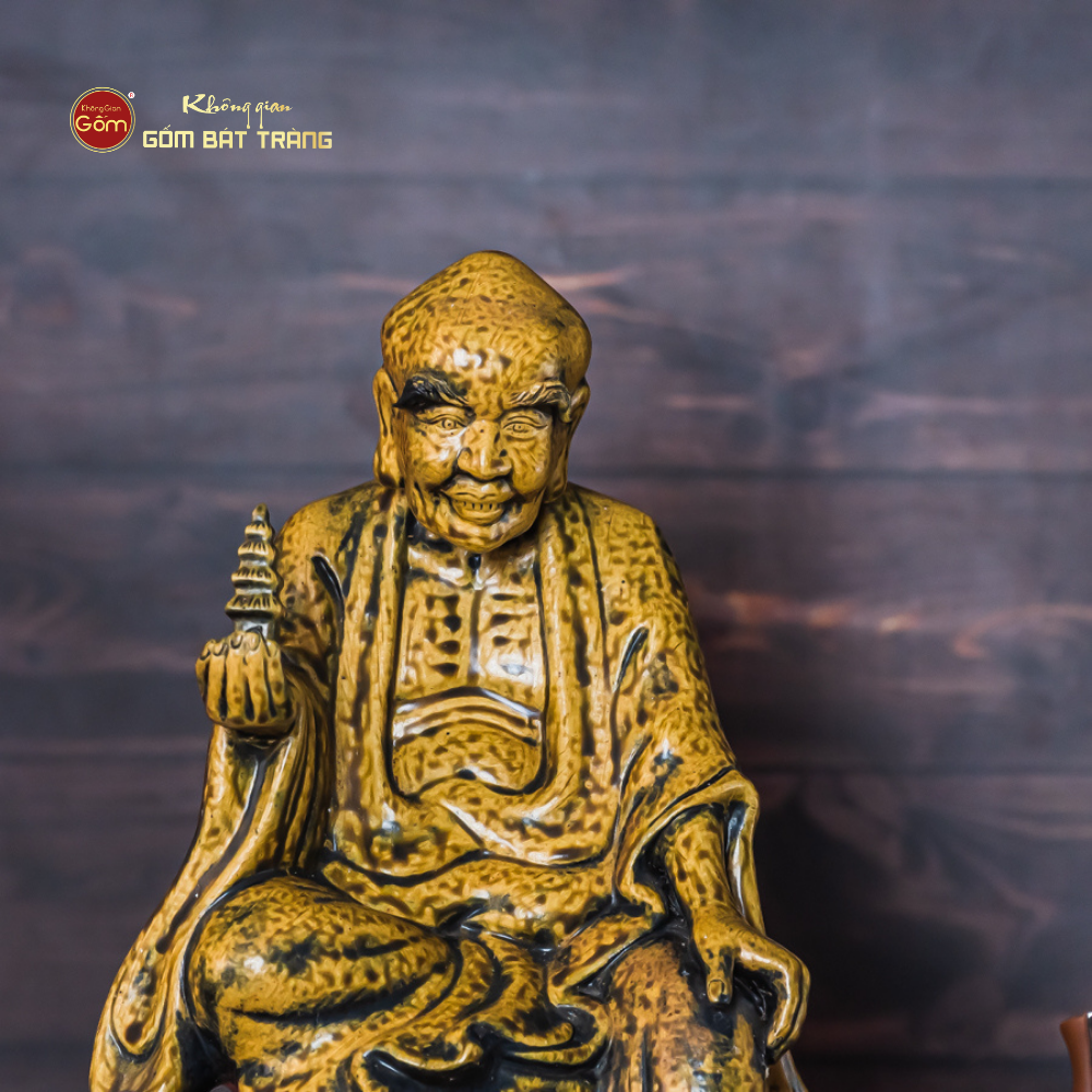 Bộ Tượng Thập Bát La Hán Men Vàng Cổ