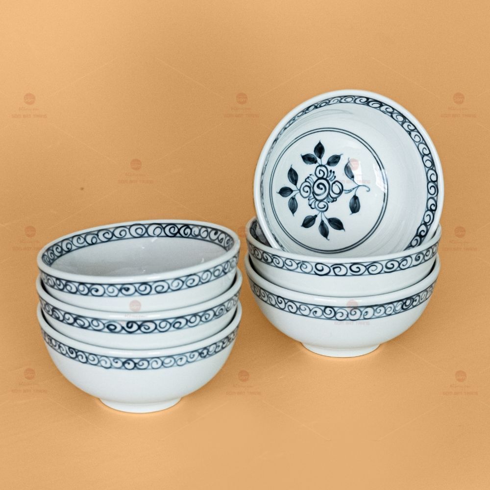 Bộ Bát Đĩa Hoa Mặt Trời Hoa Dây