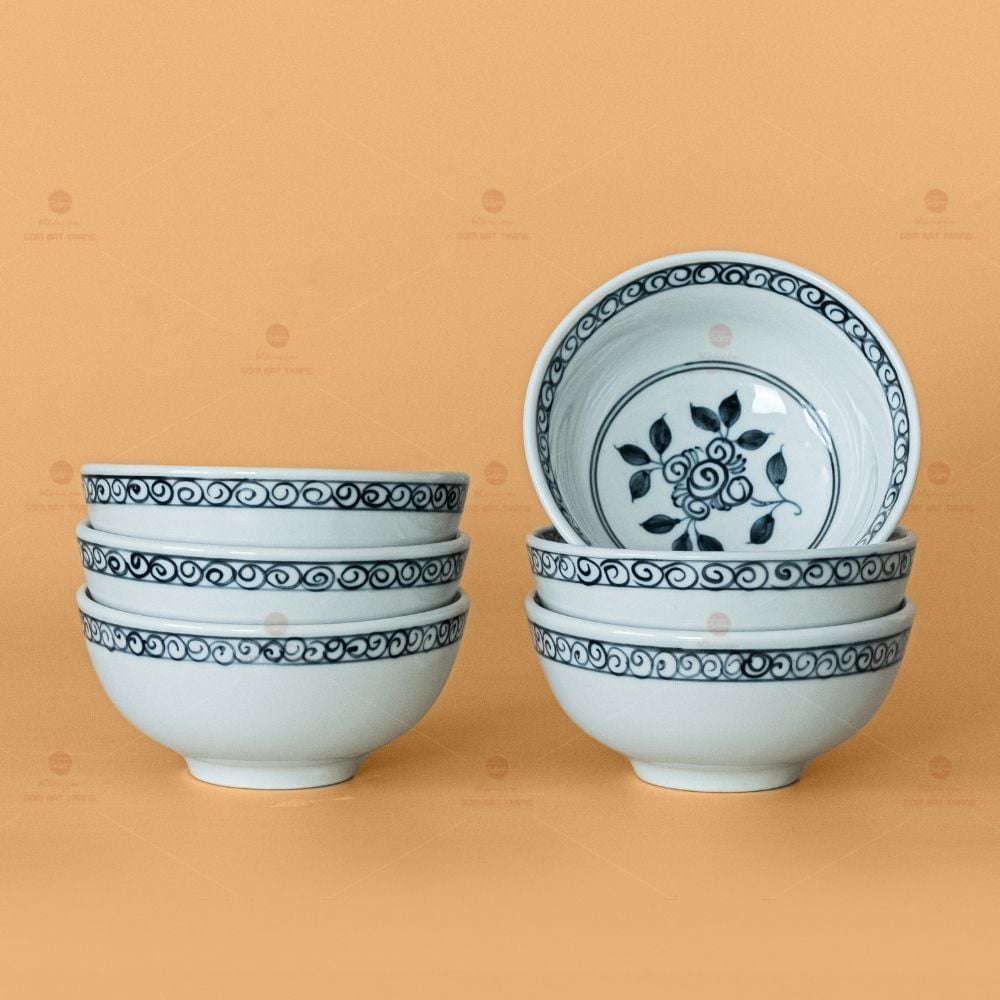 Bộ Bát Đĩa Hoa Mặt Trời Hoa Dây