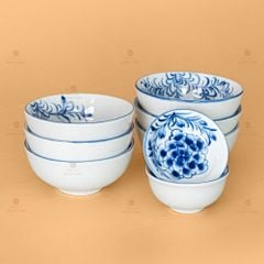 Bộ Bát Đĩa Hoa Mặt Trời Mẫu Đơn