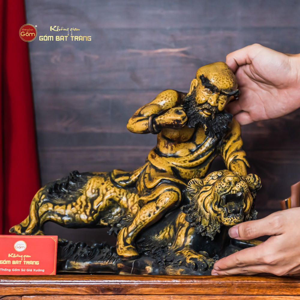 Bộ Tượng Thập Bát La Hán Men Vàng Cổ