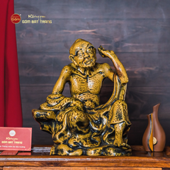 Bộ Tượng Thập Bát La Hán Men Vàng Cổ