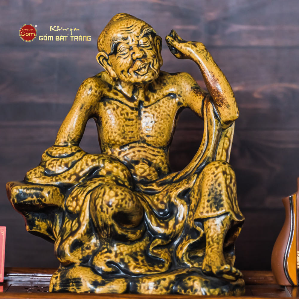 Bộ Tượng Thập Bát La Hán Men Vàng Cổ