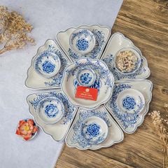 Bộ Bát Đĩa Hoa Mặt Trời Mẫu Đơn