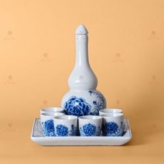 Bộ Nậm Rượu Hoa Mẫu Đơn