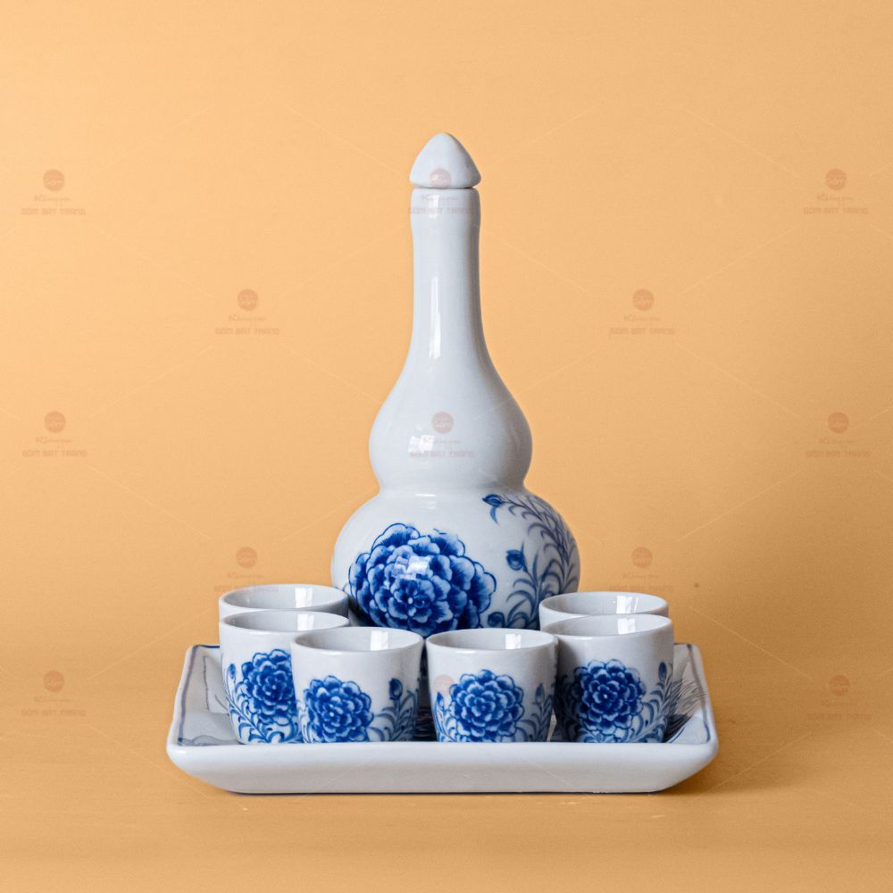 Bộ Bát Đĩa Hoa Mặt Trời Mẫu Đơn