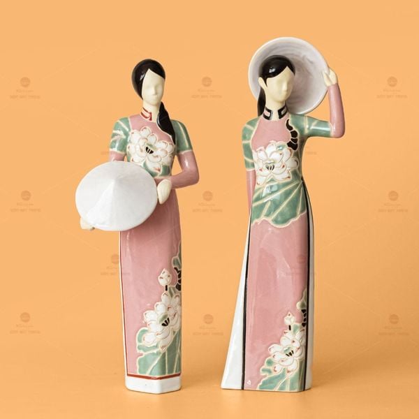 Tượng Cô Gái Việt Nam Áo Dài Nón Lá