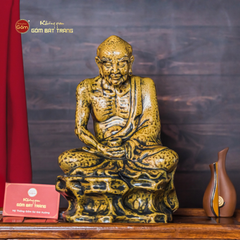 Bộ Tượng Thập Bát La Hán Men Vàng Cổ