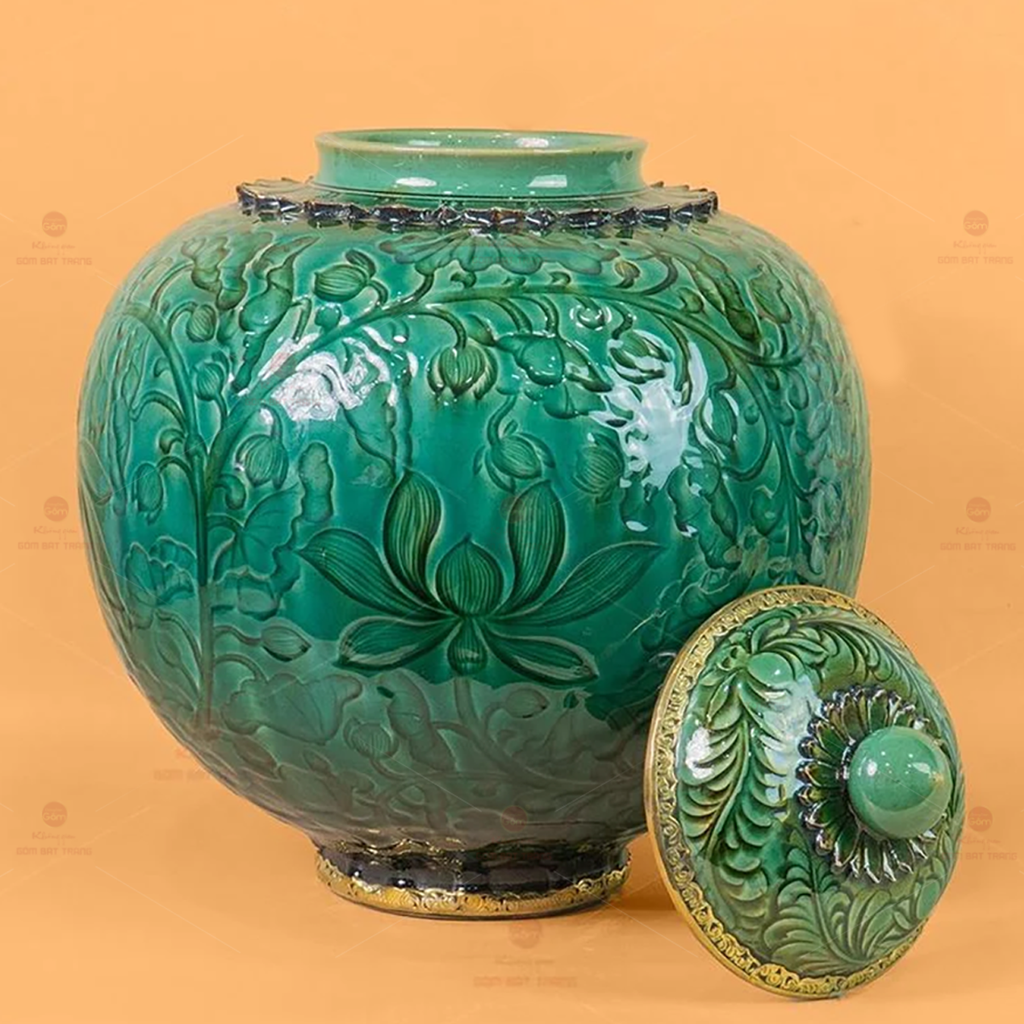 Chum Ngâm Rượu Bọc Đồng Họa Tiết Hoa Lá