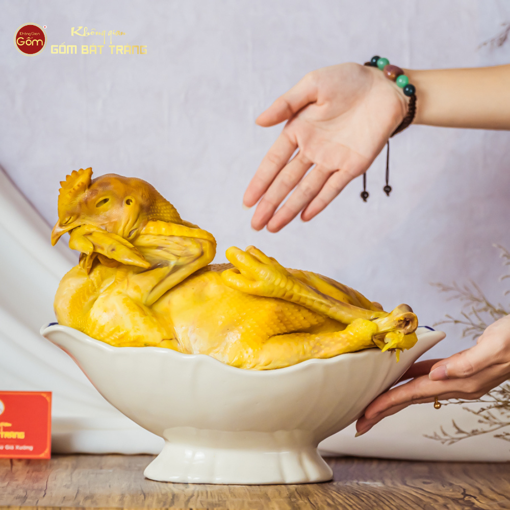 Bát Đựng Gà Quả Đào
