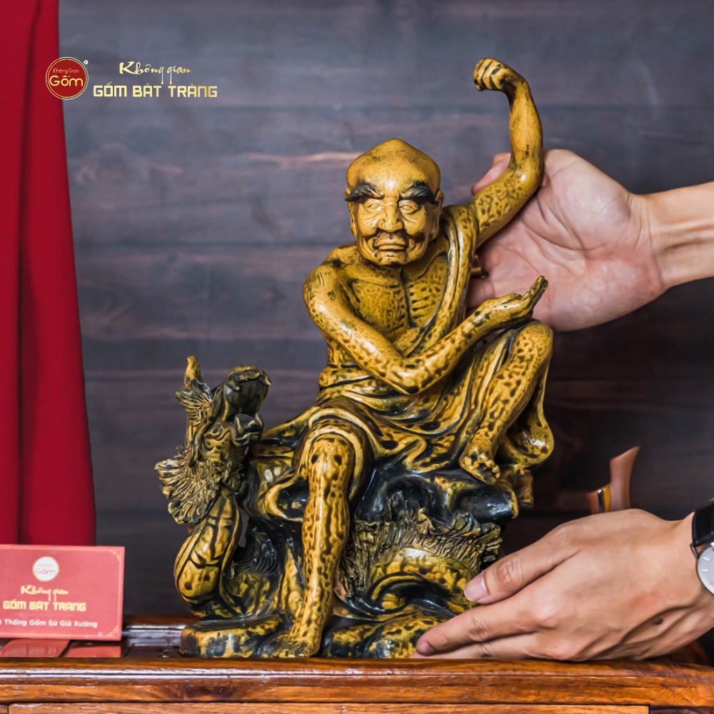 Bộ Tượng Thập Bát La Hán Men Vàng Cổ